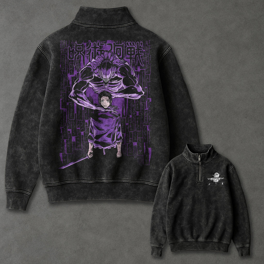 Jujutsu Kaisen Comfy Half Zip up Sweatshirt