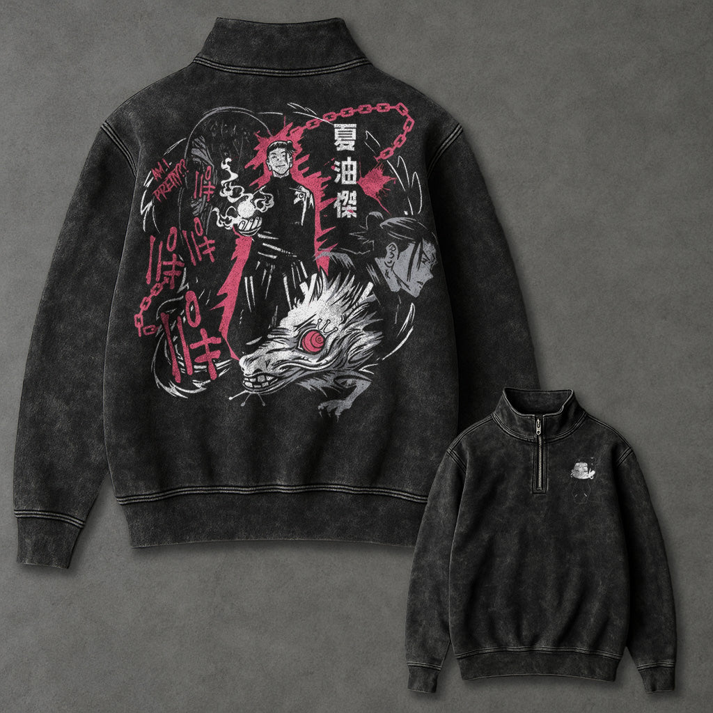 Jujutsu Kaisen Extended Half Zip up Sweatshirt