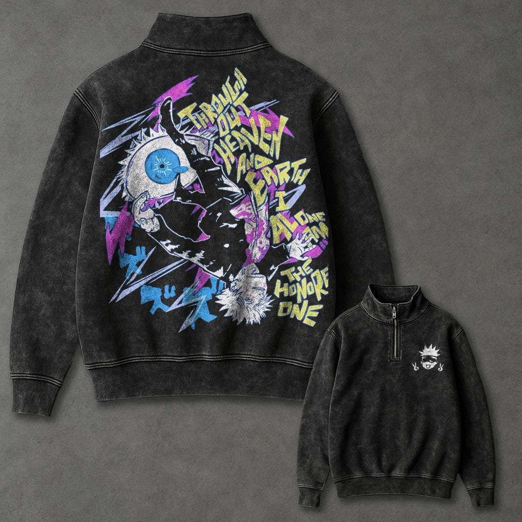 Jujutsu Kaisen Flowy Half Zip up Sweatshirt