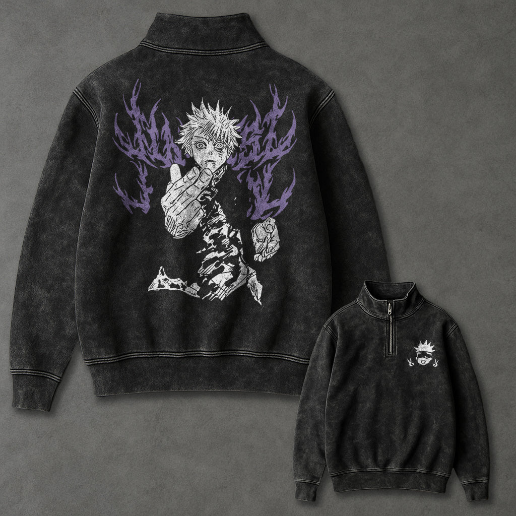 Jujutsu Kaisen Airy Half Zip up Sweatshirt