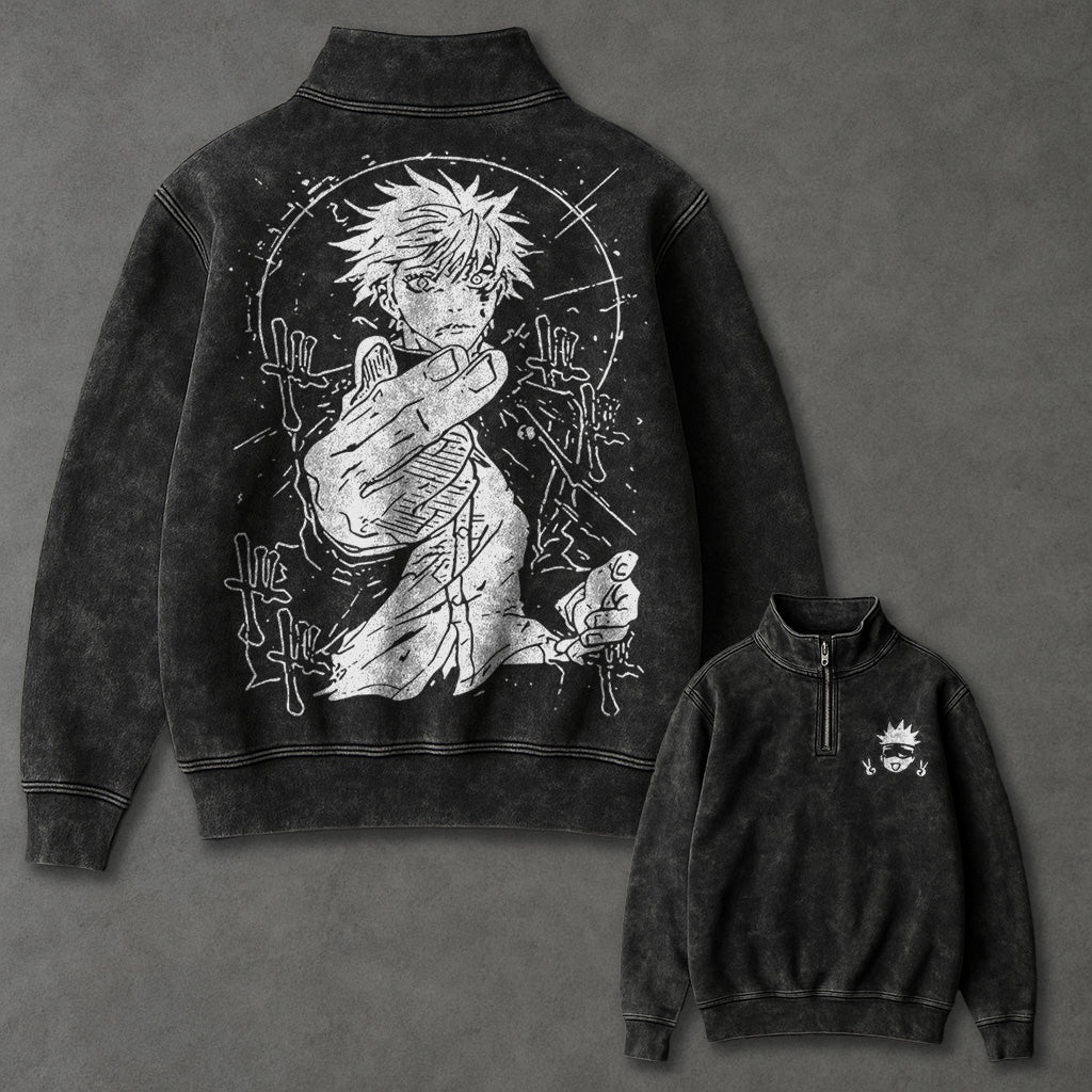 Jujutsu Kaisen Cozy Half Zip up Sweatshirt