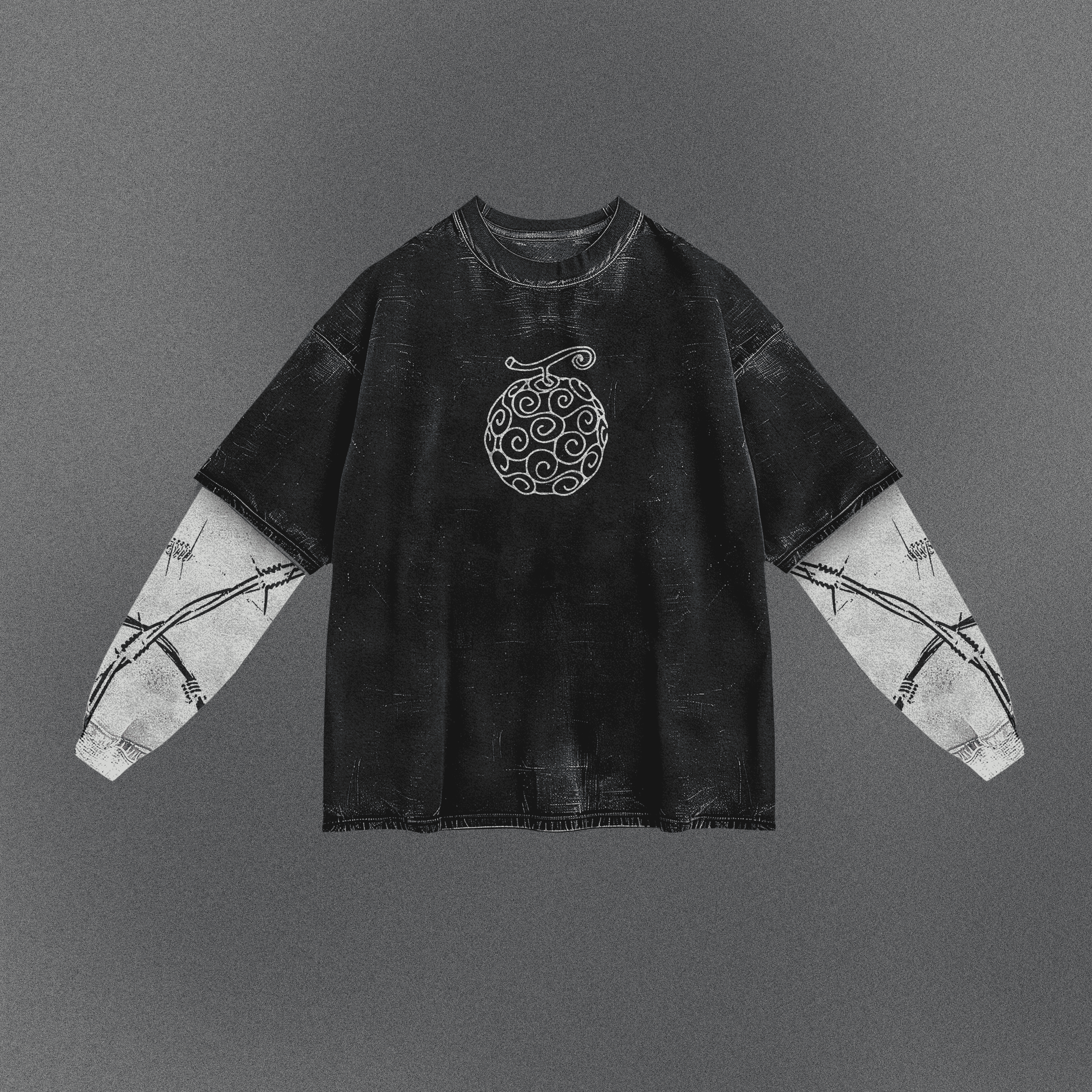 One Piece Roomy Double Sleeve T-shirt