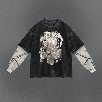 One Piece Oversized Double Sleeve T-shirt