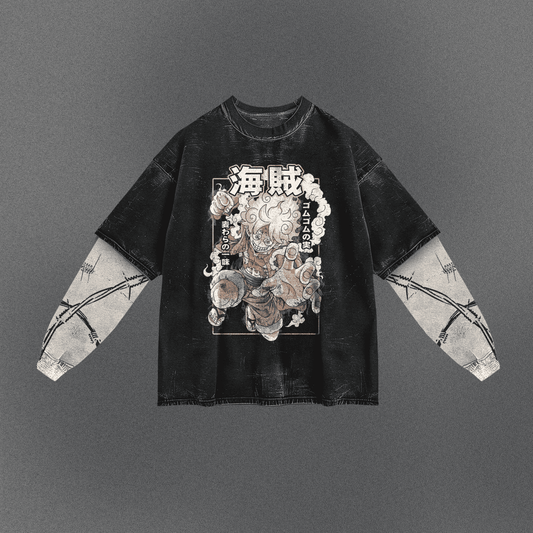One Piece Oversized Double Sleeve T-shirt