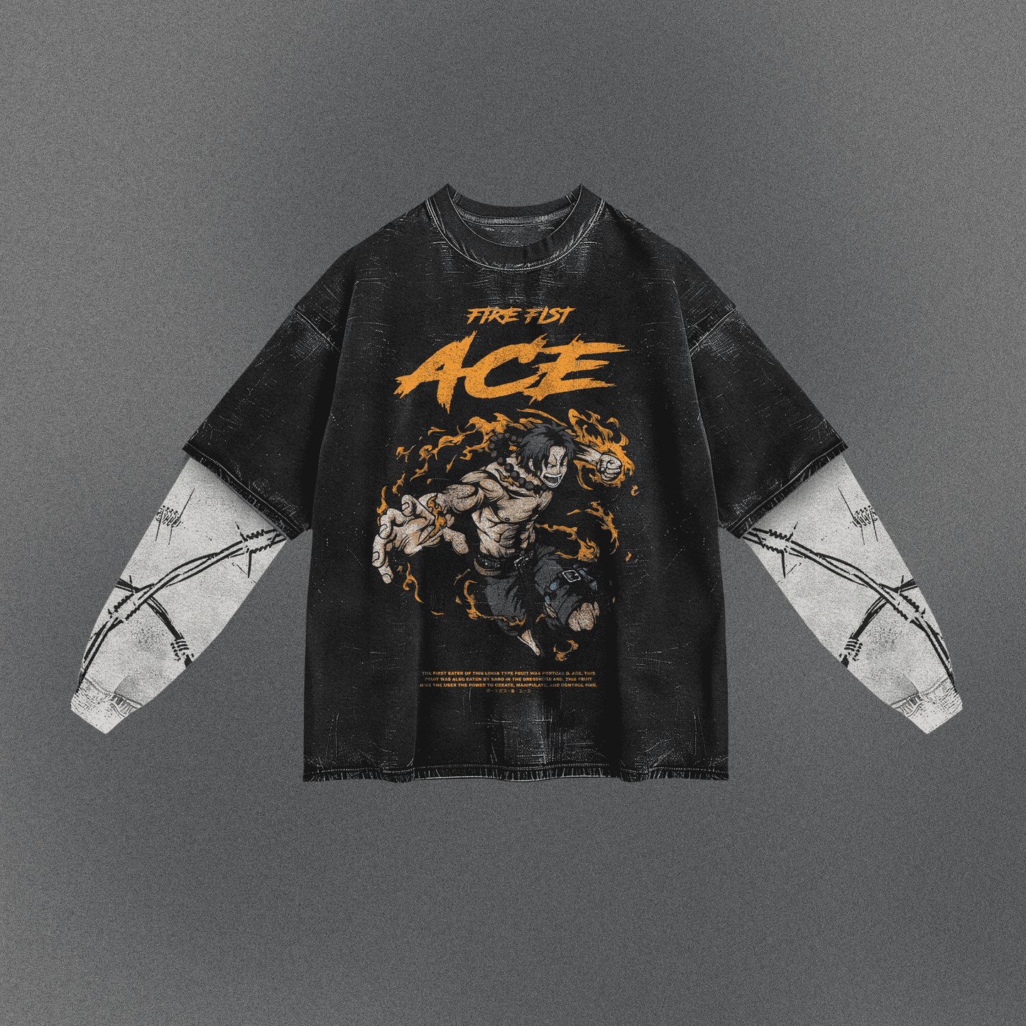 One Piece Elongated Double Sleeve T-shirt