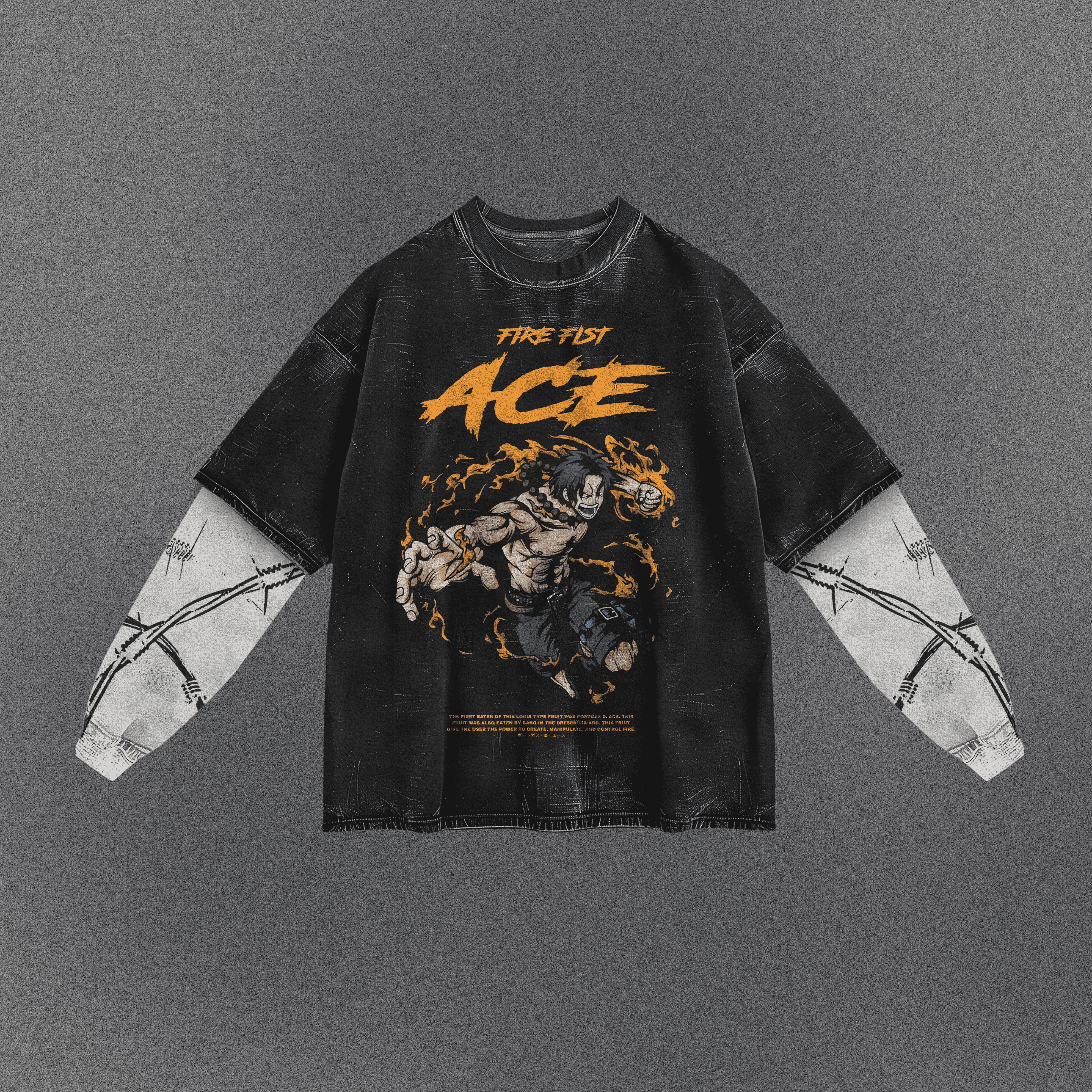 One Piece Elongated Double Sleeve T-shirt