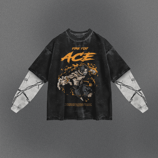 One Piece Elongated Double Sleeve T-shirt
