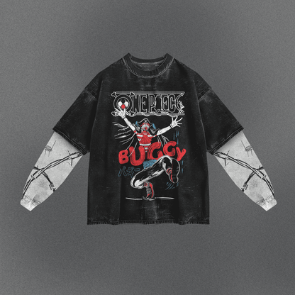 One Piece Drapey Double Sleeve T-shirt