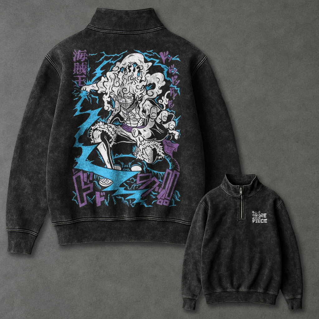 One Piece Comfy Half Zip up Sweatshirt