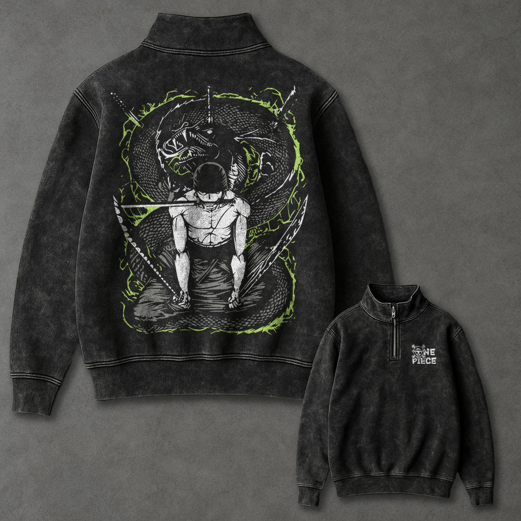 One Piece Slouchy Half Zip up Sweatshirt