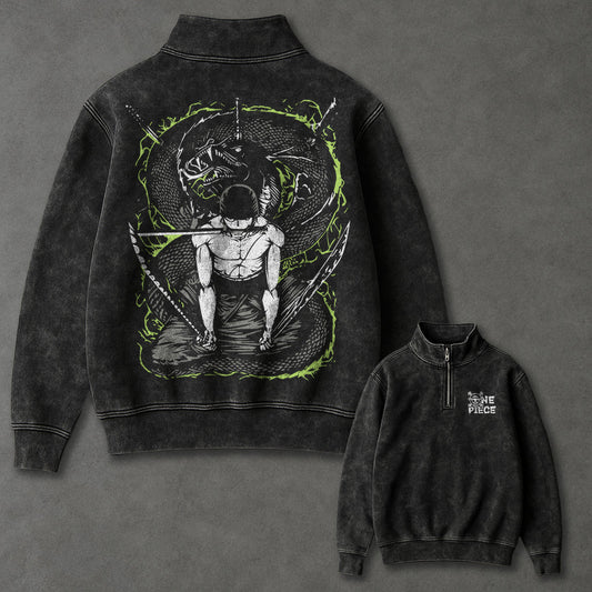 One Piece Slouchy Half Zip up Sweatshirt