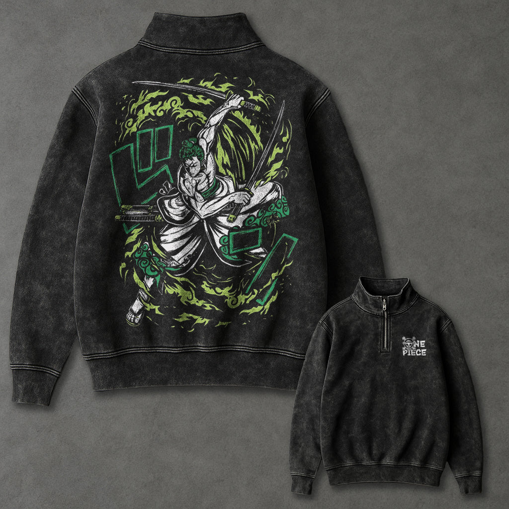 One Piece Airy Half Zip up Sweatshirt